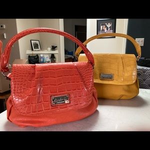 CarloG Bright & Cheerful vegan leather handbags Choice of Lemon or Tangerine